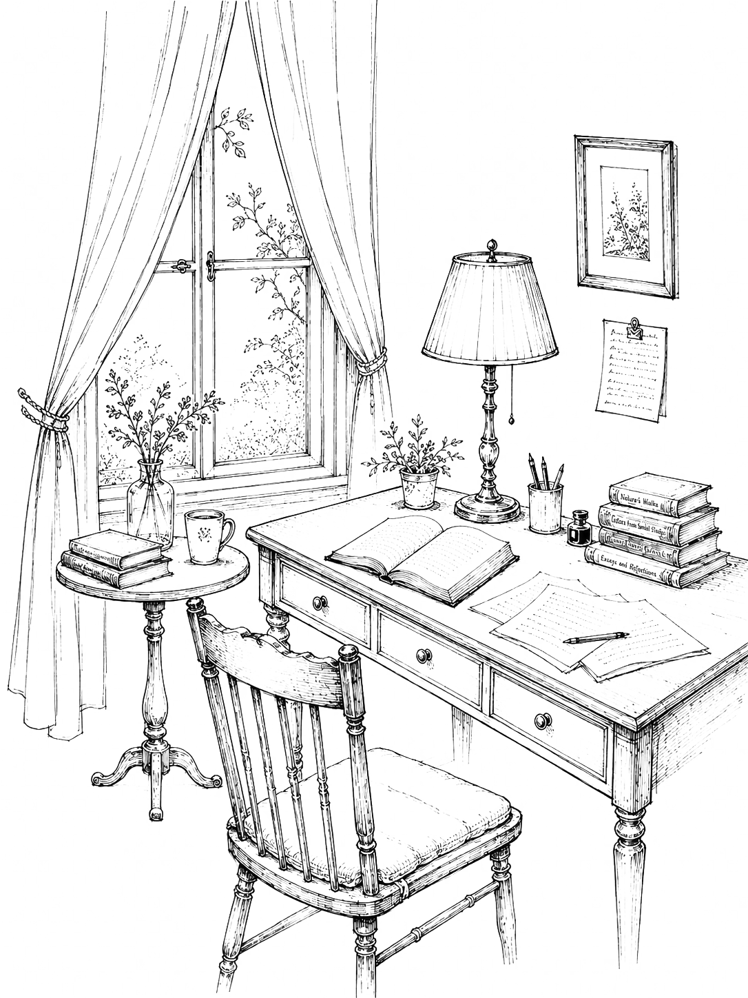 书房插画