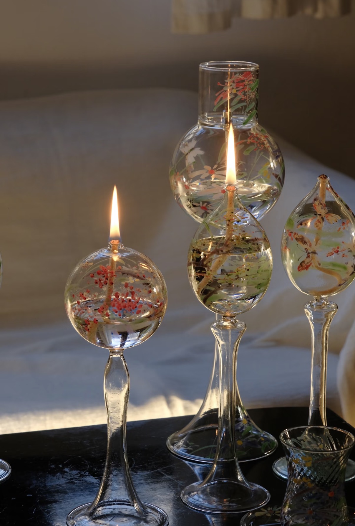 大江｜花卉系玻璃酥油灯