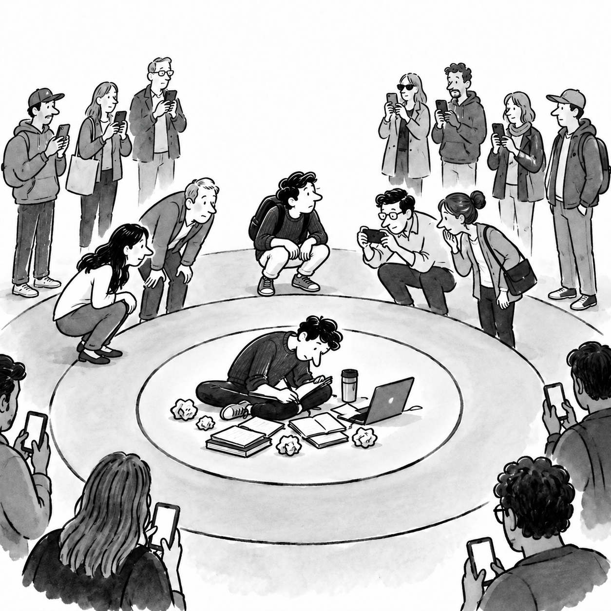 社会分为三圈人